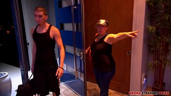 Preview 2 of Romantic Woman Mom - Broke Straight Boys Gay Porn TV Show The Revolving Door Episode #6
