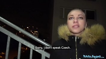 Preview 1 of Gril Porn Z Indo - Public Agent Multiple orgasms as tight pussy stretched in public toilet