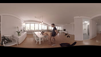 Preview 2 of 3 X 3 X Video - vrpornjack.com - chuby girl gets fucked on a table in VR