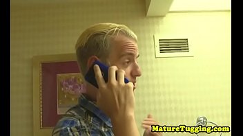 Preview 1 of Bit Xxx Videoo - CFNM mature wanking oiled cock