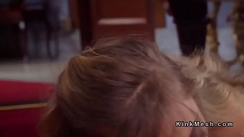 Preview 1 of Sandhya Rati Ki Xxx Video - Gagged blonde anal bdsm fucked in threesome