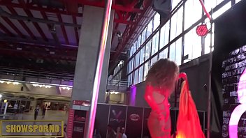 Preview 2 of Mom Sex Withon - Blonde brazilian pornstar show on stage