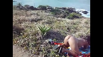 Preview 4 of Creampie Power Banger - Amigas Se Exibindo Na Praia