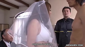 Preview 3 of Moma Force Son - Sucking the dick right as she got married to her naked man
