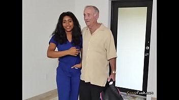 Preview 1 of Mom Wants To Sax Son Sleeping - Teen Masseuse Tara Foxx Blows Old Guy For Money