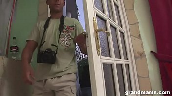 Preview 1 of Mom And Son In Abed - Old but oddly fit granny with nice boobs gets fucked hardcore