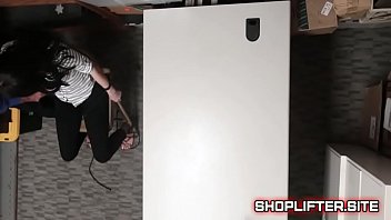 Preview 1 of Teen Together - Busted Thief Blowjob In Backroom