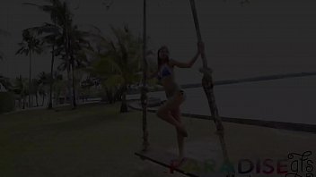 Preview 1 of Yiki Fall In Love - Paradise Gfs - Shooting Russian model in Paradise turns to into sex - Day 3