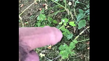 Preview 1 of Asian Blonde Bus Fingering Xojav - Getting hard whilst pissing in the woods