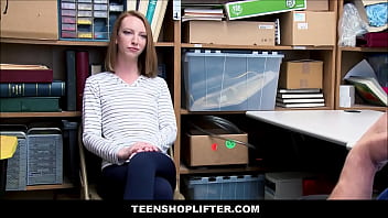 Preview 1 of Mmmjhgf - TeenShoplifter - Redhead Teen Caught Shoplifting At Stepdad&#039_s Store Fucked By Security Guard