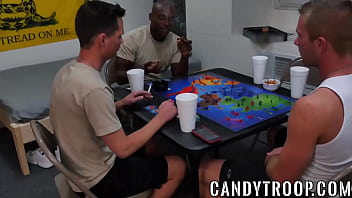 Preview 1 of Sadivali Hdxvideocom - Three soldiers take some time off and ass bang together
