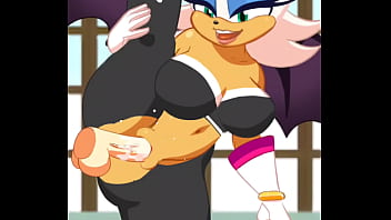Preview 4 of Abigaile Johnson Swallow Cum - Rouge The Bat getting fucked in her Riders outfit