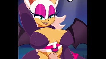 Preview 1 of Maid Suck Sleeping Guy - Rouge The Bat getting fucked in her Heroes outfit