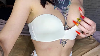 Preview 1 of Sauna Warum - I came to my stepbrother,  excited him and started sucking him and then sat on his dick and he came in my mouth,  it was delicious