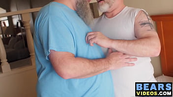 Preview 2 of Nanny Orgsam - Hairy cub receives a raw ass pounding from a chubby bear