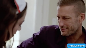 Preview 2 of Angraj De Xx Video - Slutty nurse seduces her home patient with her naughty big ass - Sophia Burns,  Ryan Mclane