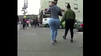 Preview 1 of Chain Selfie - Black Girl With Bubble Butt in Brazilian Jeans