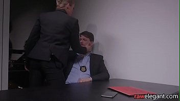 Preview 2 of Gay Scens - MILF babe assfucked during interrogation