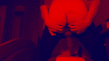 Preview 4 of Pregnant Blonde Gang Bang - Dildo ass play