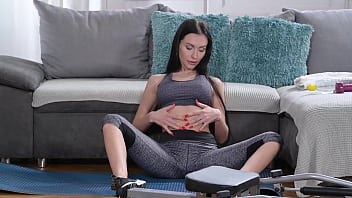 Preview 1 of School Sex Downlod - FREE Scene - Horny Fitness Chick Sasha Rose Gets Her Pussy And Ass Nailed By Hung Roommate GP2598
