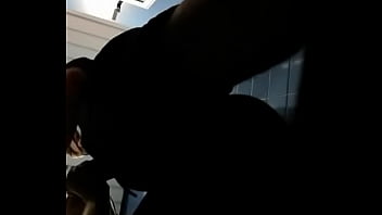 Preview 4 of Figure Plus Mom - Sucking straight guy in shopping center toilet