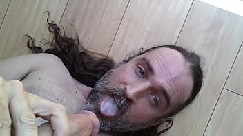 Preview 3 of Big Booty Blonde Aas - Gringo stroking cock shooting hot cum on lips in mouth down throat dirty sluty american whore xxx