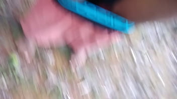 Preview 2 of Katsumi Black - dick with cigarette in jungle