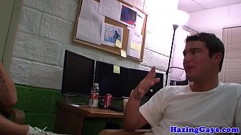 Preview 1 of School Gel - Hazed teen gets cum blasted