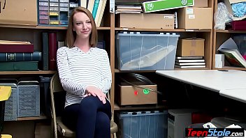 Preview 1 of Hizraporn - Stuck up redhead teen thief fucked by a security guard