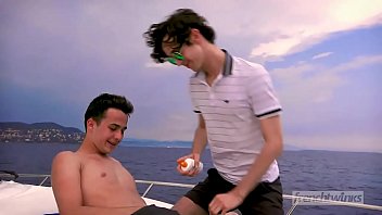 Preview 3 of My Father Masturbating - The Captain and his skipper fuck a young client on the boat