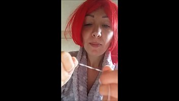 Preview 3 of Asian Glasses Tits Tease - brushing your teeth is important and Chantal loves to fill her mouth with ... toothpaste