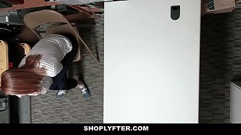 Preview 2 of Womens Party With Dancing Bear - ShopLyfter - LP Officer Fucks Shoplifting Ginger Teen (Katy Kiss)