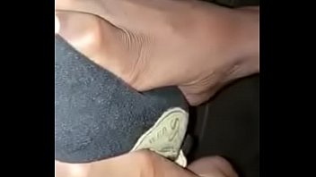 Preview 1 of Mom With Son Real Homemade - Ebony Feet Rubs Black Dick