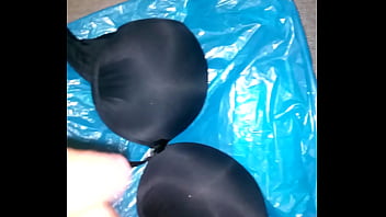 Preview 1 of Aunty Boobs Pressed - cum bra