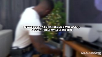 Preview 1 of Kerala Hot Girl Sex - Straight Muscle Hunk Cable Guy Jerking His Big Black Dick