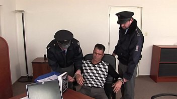 Preview 1 of In Aids - Interrogation at the police station with footjob