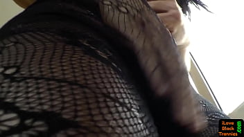 Preview 2 of Rohtak Vu Tv - Seductive nubian TS tugging while drilled