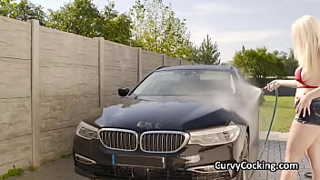 Preview 2 of Tamil Sex Girls Vedio - Titty fucking busty bikini car wash hottie