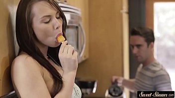 Preview 2 of Own Make Sex - Stepdaughter rubs her pussy while cockriding