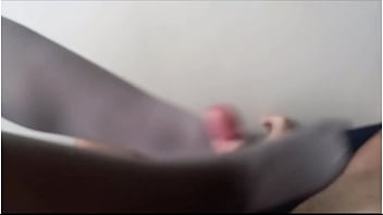 Preview 4 of Www Xxx Sexy Video Request Hot - Step sister firmly masturbates my cock with her pantyhose feet for a big finish on her legs !
