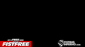 Preview 1 of Young Black Xxxx - Stached Sub Spitroasted By Dom Hunk &amp_ Muscle Bitch  - Beau Butler,  Colt Spence,  Adam Wirthmore - FistingInferno