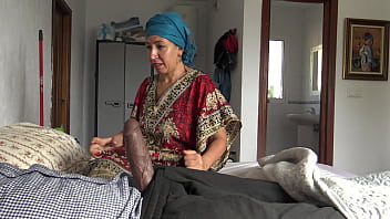 Preview 2 of Brigitta Bulgari Ceampie - A Turkish hotel maid is NOT SCARED when AMERICAN SOLDIER shows his big black cock