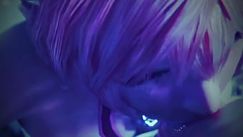 Preview 4 of Roket Sex - Pink haired bitch gives an incredibly slobbery blowjob