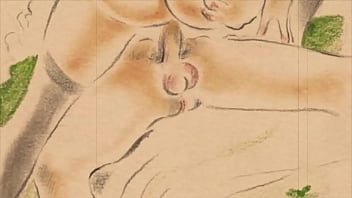 Preview 3 of First Make Love Virgin - vintage erotic drawings