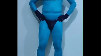 Preview 4 of Mia Khakllifa - Zentai Spandex nude gym mask