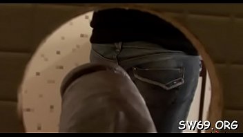 Preview 1 of Vpmxtrnri - Hawt girl sucks dick at gloryhole and gets pussy all oozy