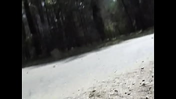 Preview 1 of Pregnant Electro - Humping and cumming naked on the street