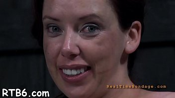 Preview 1 of Blindfold Blowjob Switch - Fastened and tossed up hotty receives toy pleasuring for her twat