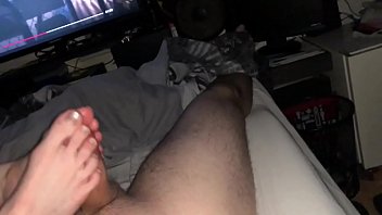 Preview 2 of Likith - Amazing Footjob with Cumshot Sexy Feet