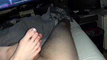 Preview 4 of Likith - Amazing Footjob with Cumshot Sexy Feet